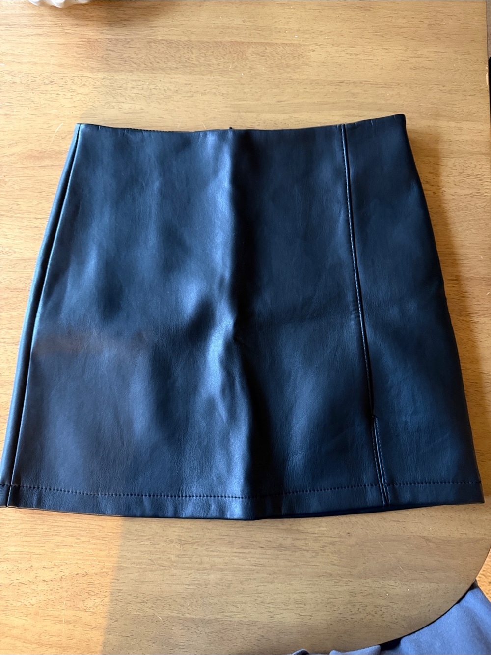 Miss Selfridge Black Faux Leather Mini Skirt